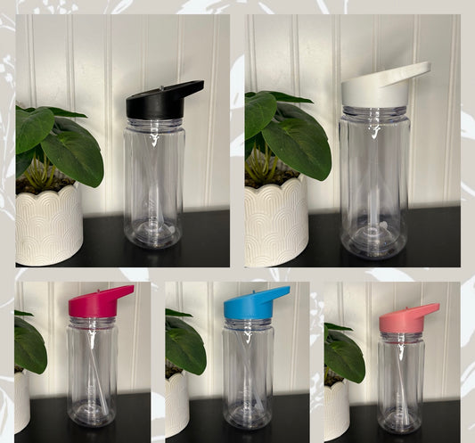 Plastic snow globe water bottle 10oz