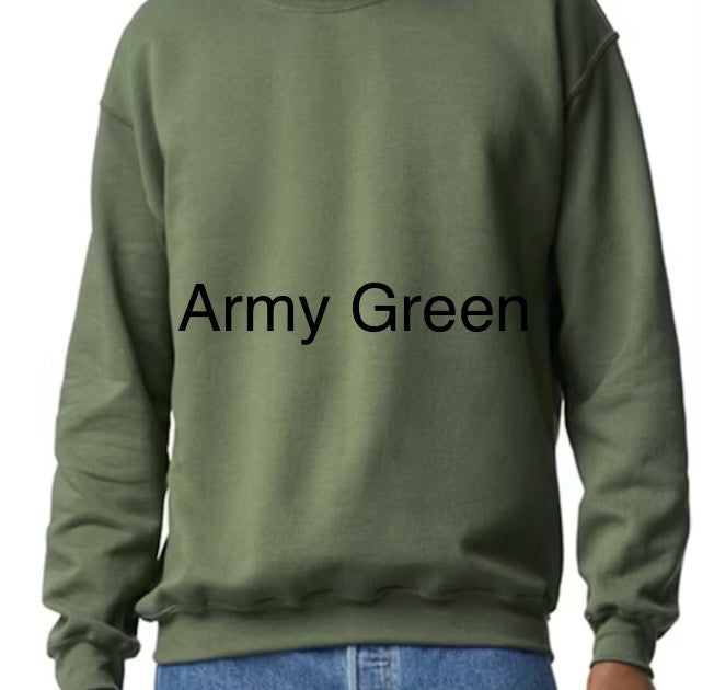 Crewneck with pressed transfer