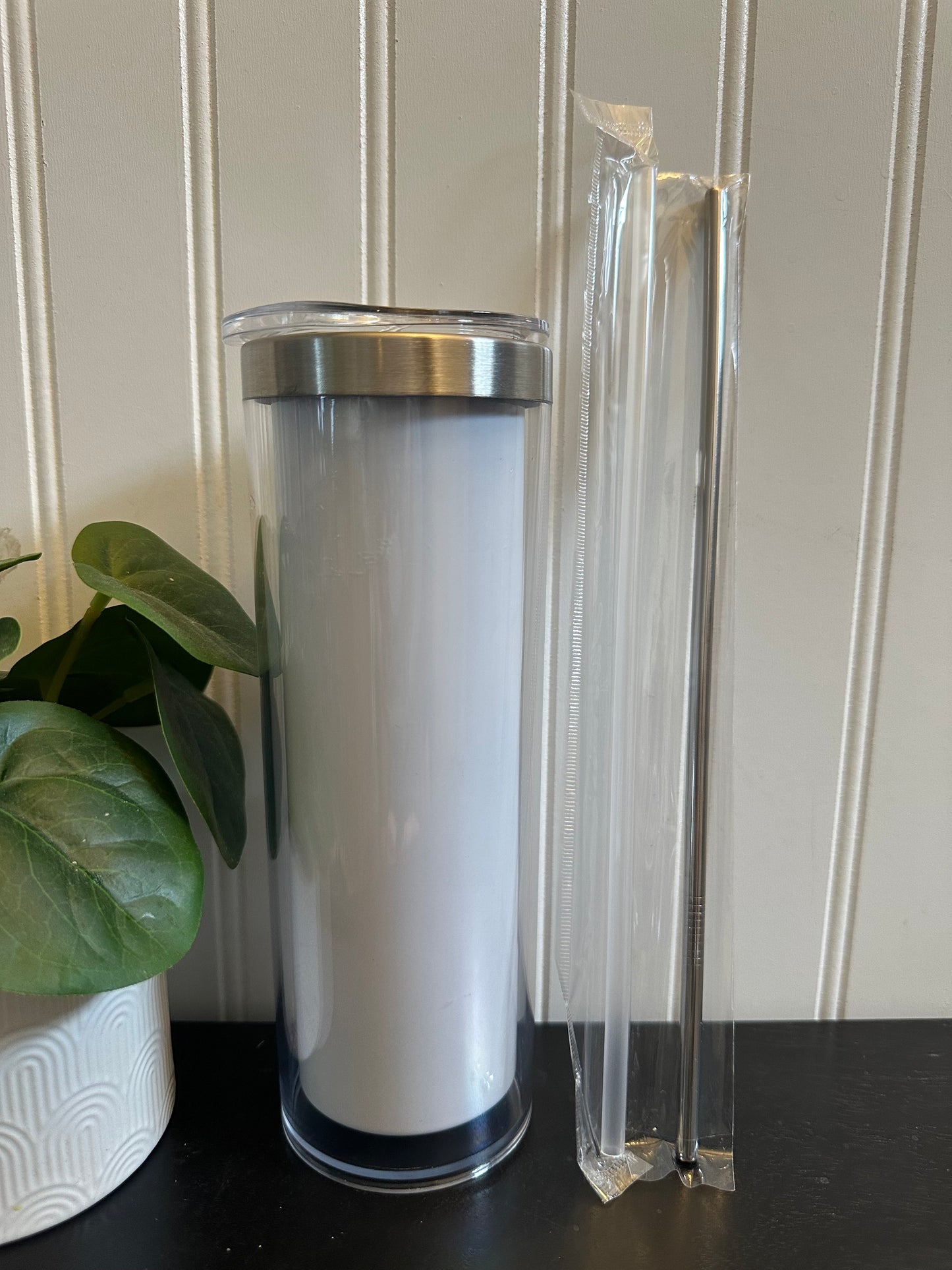 Stainless steel snowglobe 20 oz