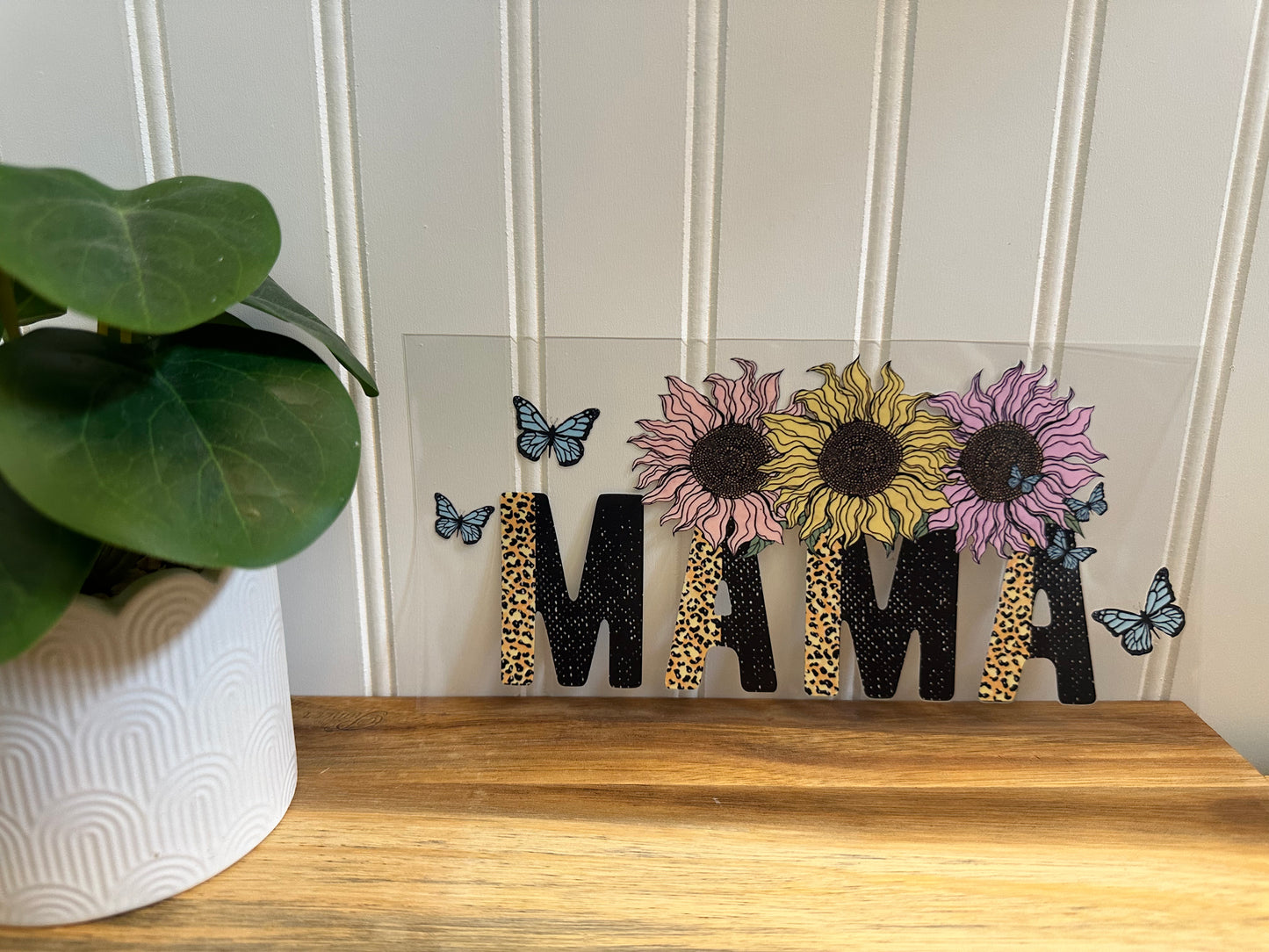 mama sunflower with butterfly